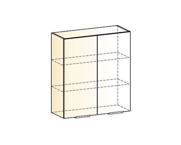 Стоун Шкаф навесной L800 Н900 (2 дв. гл.) (белый/грей софттач)