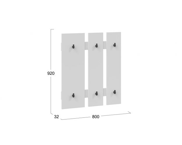 Вешалка настенная «Агата» Белый